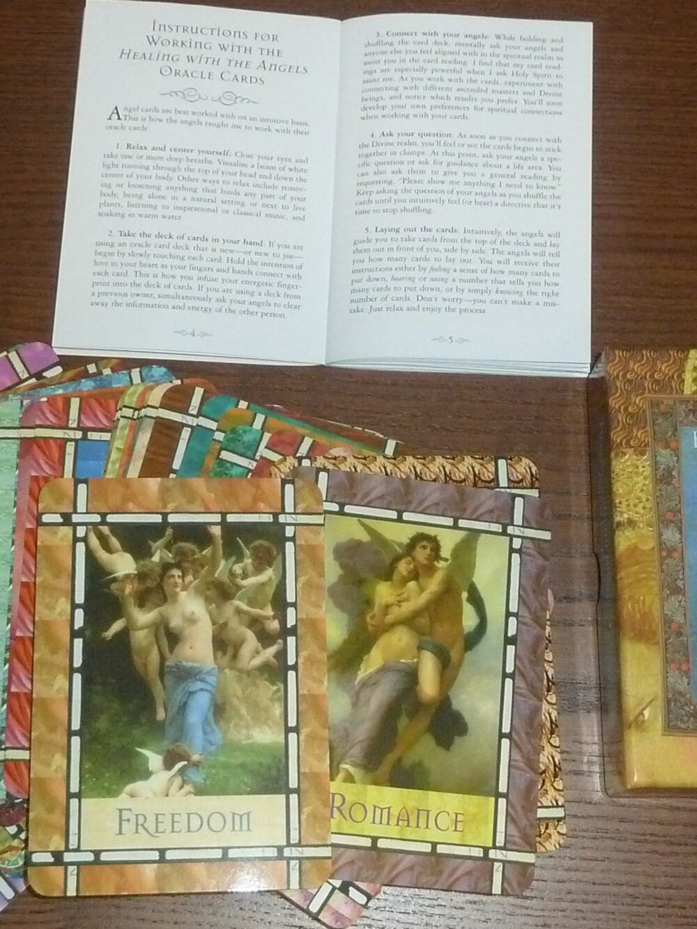 Healing With The Angels Oracle Cards By Doreen Virtue 44 Deck With Guide Book